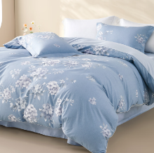 水星家纺四件套床上纯棉100%全棉透气床单被套