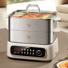 苏泊尔（SUPOR）电蒸锅 家用多功能炖蒸煮一体电热锅 0涂层不锈钢蒸屉 电煮锅 18L多用途锅 ZN30FC669
