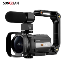 松典（SONGDIAN）摄像机5K高清防抖手持便携式摄影家用旅游dv录像机红外夜视 【广角镜+补光灯+麦克风】256G内存